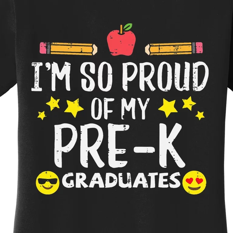 Im So Proud Of My Pre-K Graduates groovy Teacher Women's T-Shirt