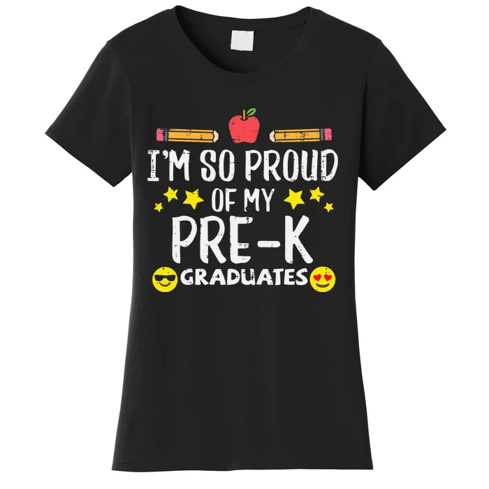 Im So Proud Of My Pre-K Graduates groovy Teacher Women's T-Shirt