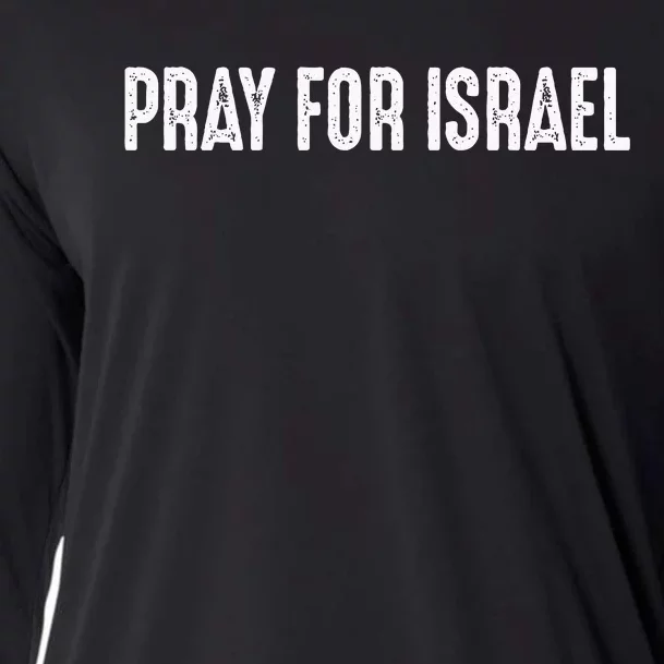 Israel Strong Pray For Israel US Israel Flag Cooling Performance Long Sleeve Crew