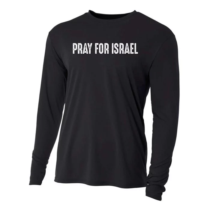 Israel Strong Pray For Israel US Israel Flag Cooling Performance Long Sleeve Crew