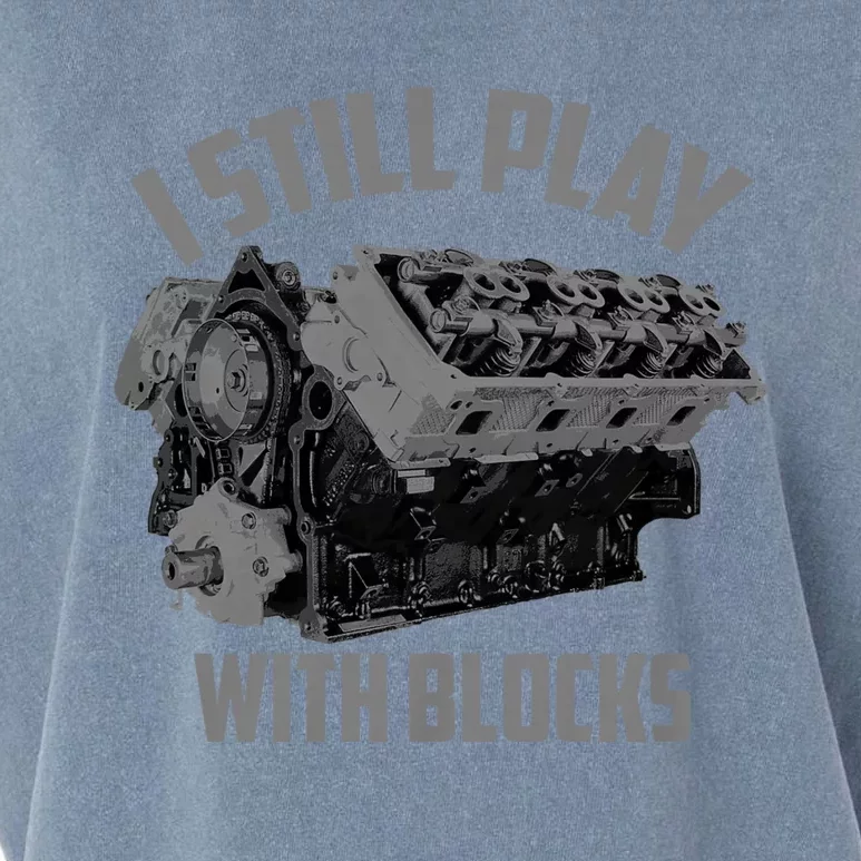 I Still Play With Blocks Racing | Maintenance Man Gift Garment-Dyed Women's Muscle Tee