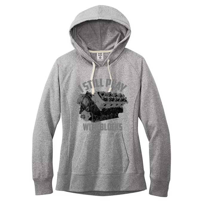 I Still Play With Blocks Racing | Maintenance Man Gift Women's Fleece Hoodie