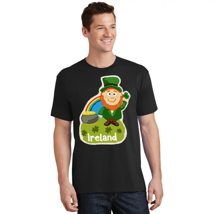 Ireland Saint Patrick's Day Leprechaun Shamrock Green T-Shirt