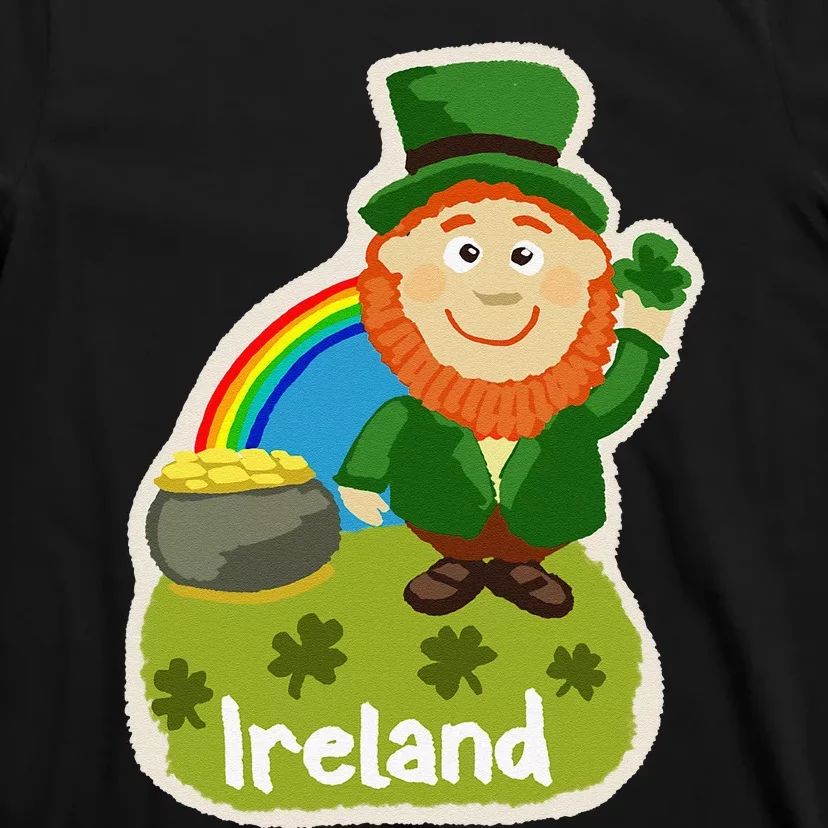 Ireland Saint Patrick's Day Leprechaun Shamrock Green T-Shirt