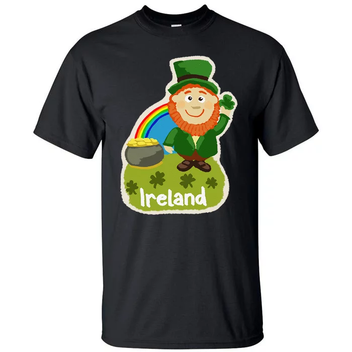 Ireland Saint Patrick's Day Leprechaun Shamrock Green Tall T-Shirt