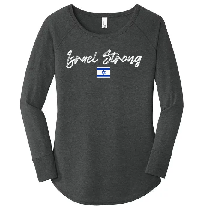 Israel Strong, Pray For Israel, Israel Flag Women's Perfect Tri Tunic Long Sleeve Shirt