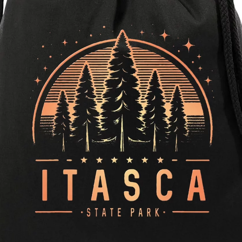 Itasca State Park Minnesota Itasca State Park Mn Trees Drawstring Bag