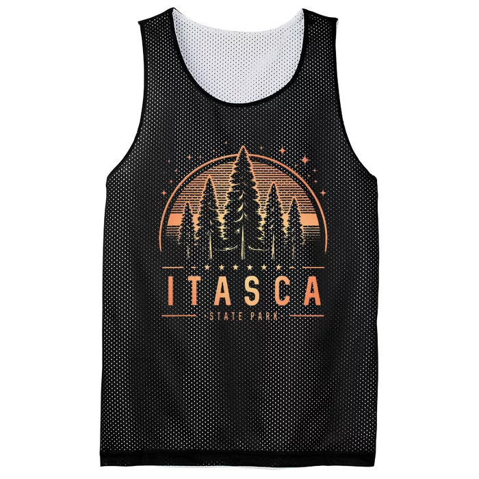 Itasca State Park Minnesota Itasca State Park Mn Trees Mesh Reversible Basketball Jersey Tank