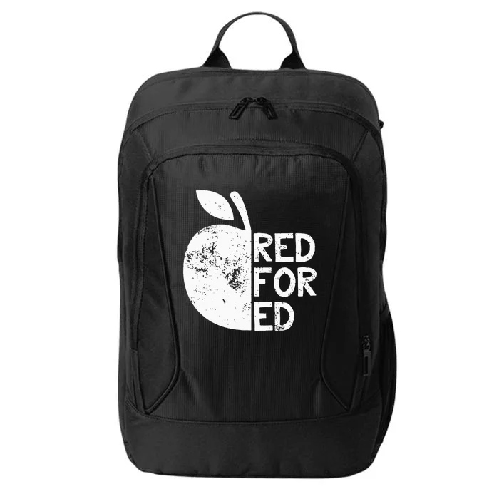 I Support Public Education Red For Ed Teacher Gift City Backpack