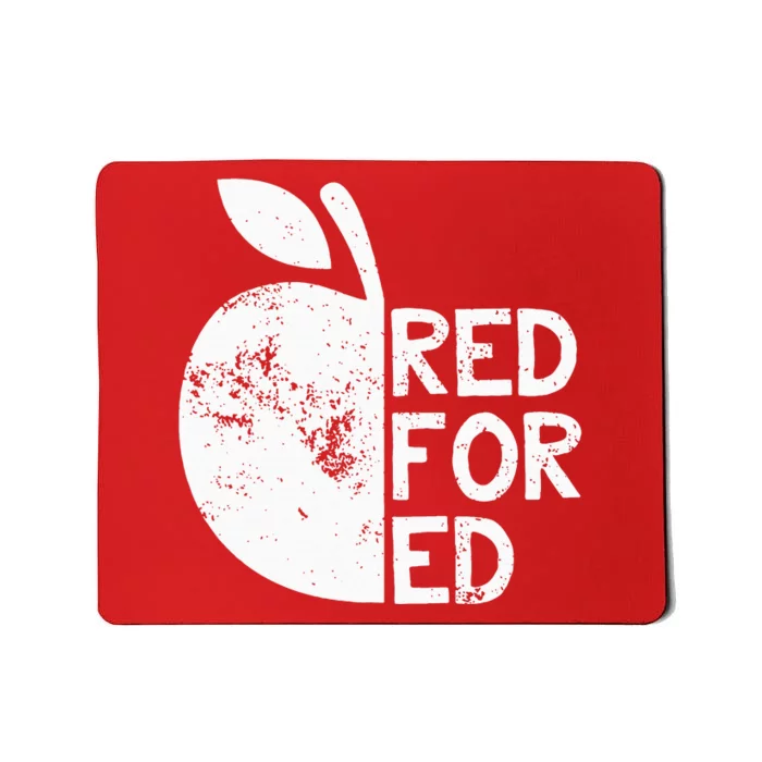 I Support Public Education Red For Ed Teacher Gift Mousepad