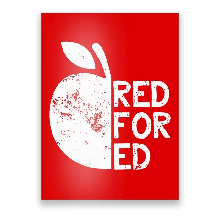 I Support Public Education Red For Ed Teacher Gift Poster