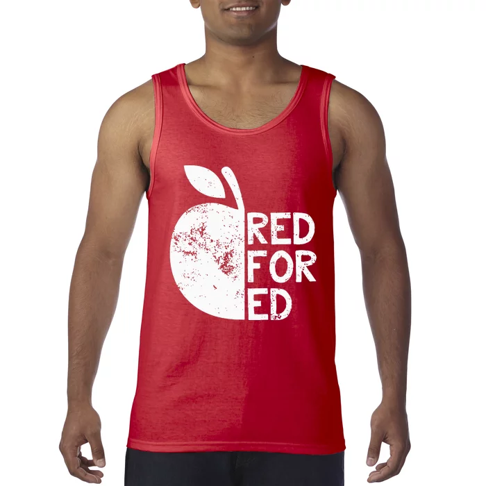 I Support Public Education Red For Ed Teacher Gift Tank Top