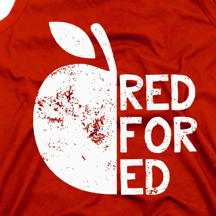 I Support Public Education Red For Ed Teacher Gift Tank Top