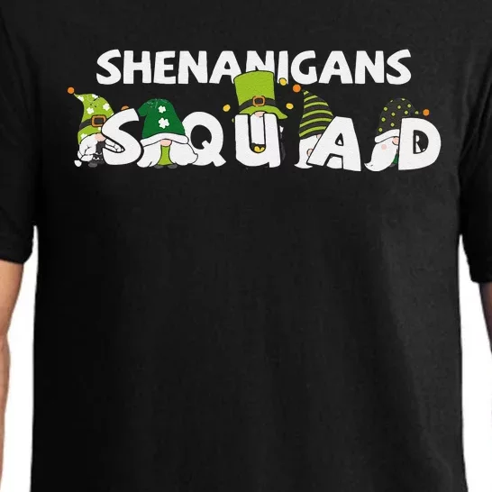 irish st patrick green Shenanigans Squad lucky Shamrock Pajama Set