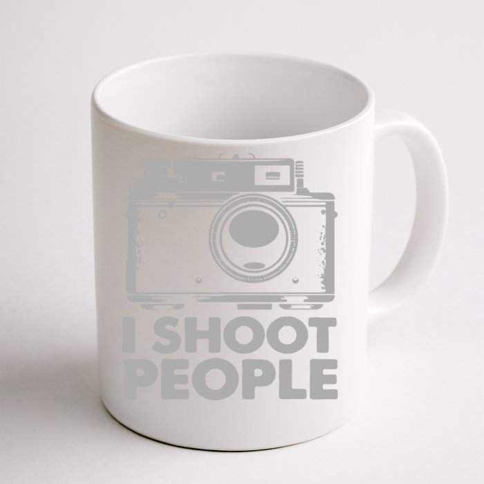 I Shoot People White Camera Front & Back Coffee Mug