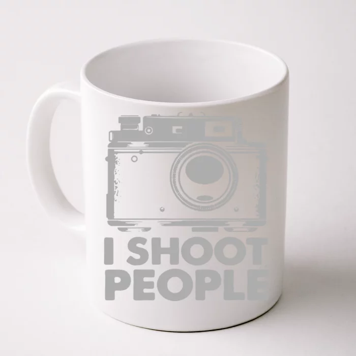 I Shoot People White Camera Front & Back Coffee Mug