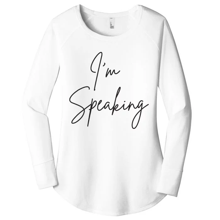 Im Speaking Quote Kamala Harris Joe Biden 2024 Women's Perfect Tri Tunic Long Sleeve Shirt