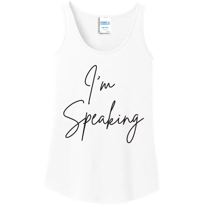 Im Speaking Quote Kamala Harris Joe Biden 2024 Ladies Essential Tank