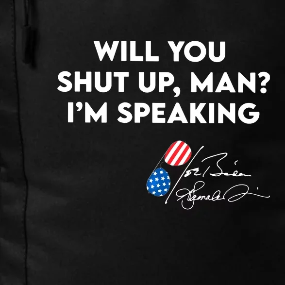 IM Speaking Quote With American Flag Mic Graphic Daily Commute Backpack