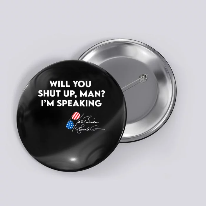 IM Speaking Quote With American Flag Mic Graphic Button