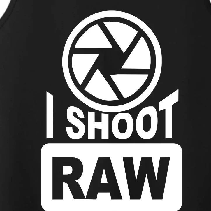 I Shoot Raw Photography Performance Tank