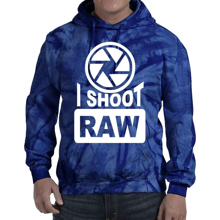 I Shoot Raw Photography Tie Dye Hoodie