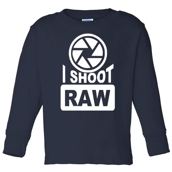 I Shoot Raw Photography Toddler Long Sleeve Shirt