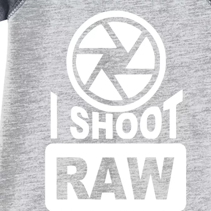 I Shoot Raw Photography Infant Baby Jersey Bodysuit