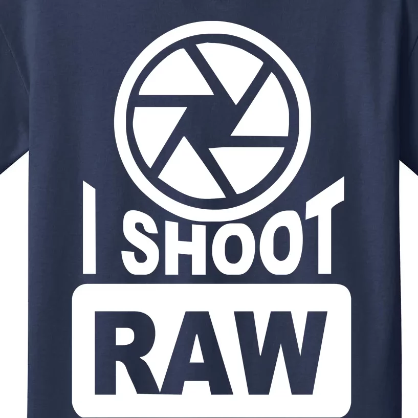 I Shoot Raw Photography Kids T-Shirt