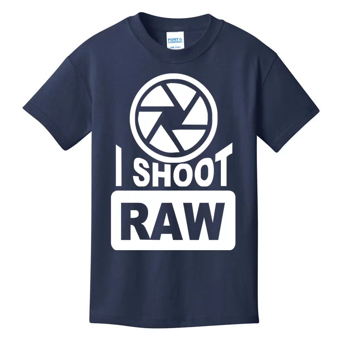 I Shoot Raw Photography Kids T-Shirt