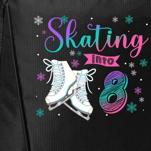 Ice Skating Rolling 8th Birthday Party Family Matching Great Gift City Backpack