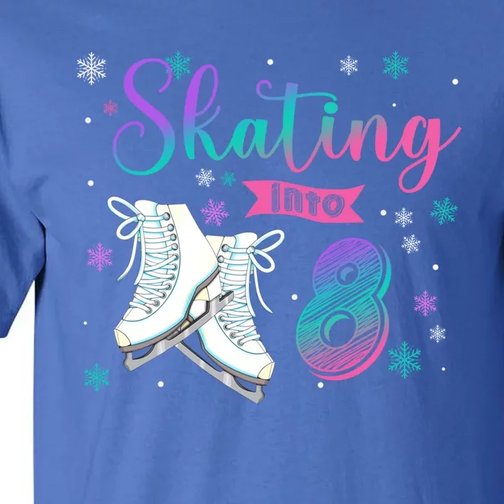 Ice Skating Rolling 8th Birthday Party Family Matching Great Gift Tall T-Shirt