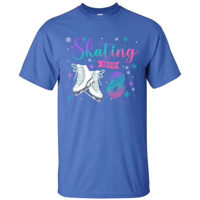 Ice Skating Rolling 8th Birthday Party Family Matching Great Gift Tall T-Shirt