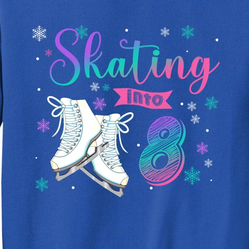 Ice Skating Rolling 8th Birthday Party Family Matching Great Gift Tall Sweatshirt