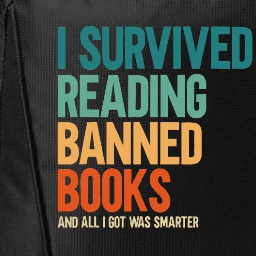 I Survived Reading Banned Books Book Lover Bookaholic City Backpack