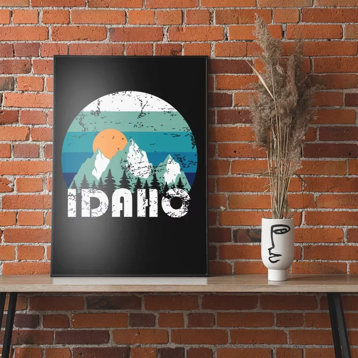 Idaho State Retro Vintage Poster