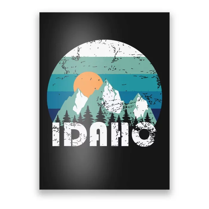 Idaho State Retro Vintage Poster