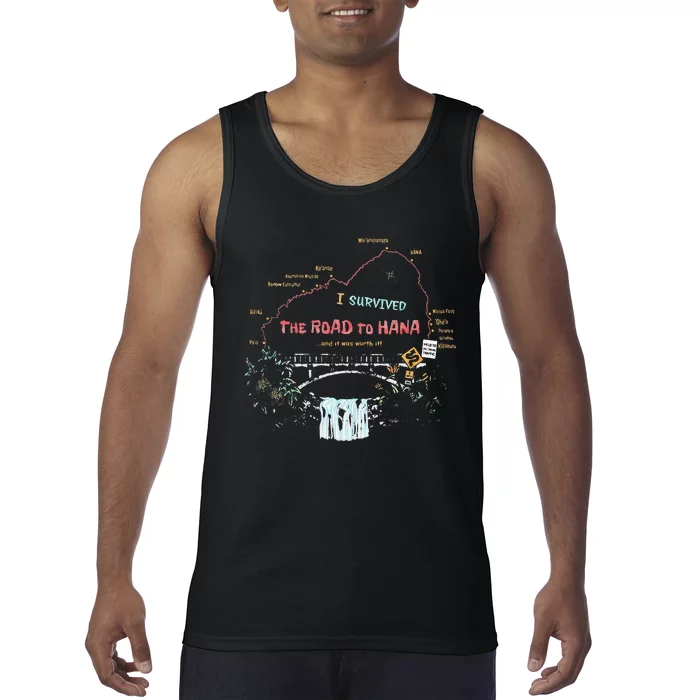 I Survived Road To Hana Maui Island Hawaiian Beach Summer Tank Top