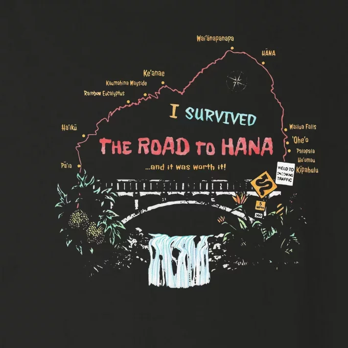 I Survived Road To Hana Maui Island Hawaiian Beach Summer Toddler Long Sleeve Shirt