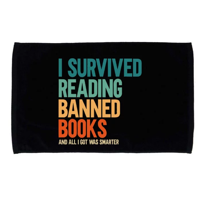 I Survived Reading Banned Books Book Lover Bookaholic Microfiber Hand Towel