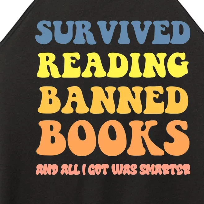 I survived reading banned books reader bookworm bookaholic Women’s Perfect Tri Rocker Tank