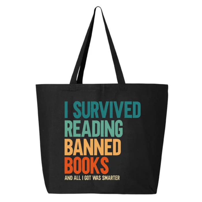 I Survived Reading Banned Books Book Lover Bookaholic 25L Jumbo Tote