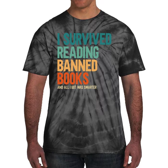 I Survived Reading Banned Books Book Lover Bookaholic Tie-Dye T-Shirt