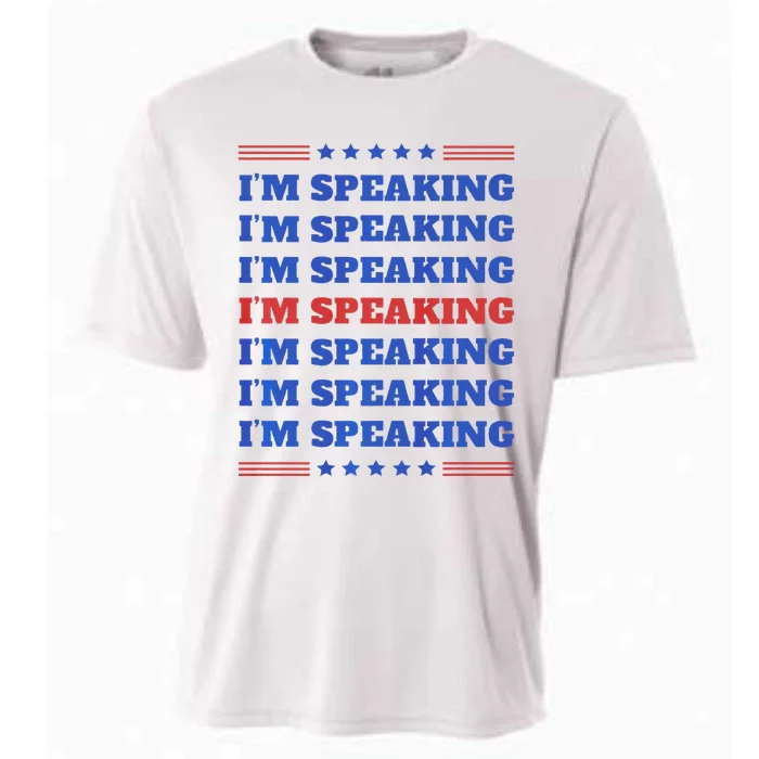 IM Speaking Repeat Stacked Text Usa Kamala 2024 Cooling Performance Crew T-Shirt