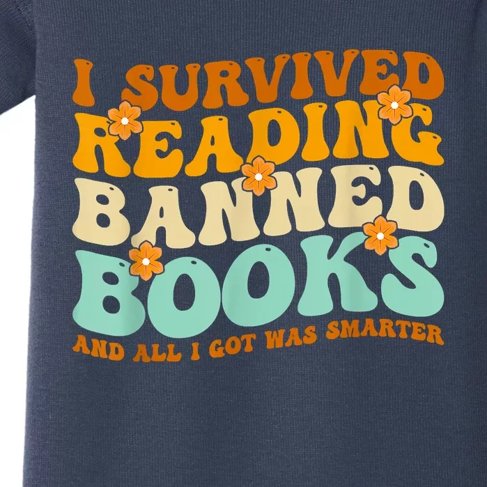 I Survived Reading Banned Books Book Lover Bookaholic Baby Bodysuit