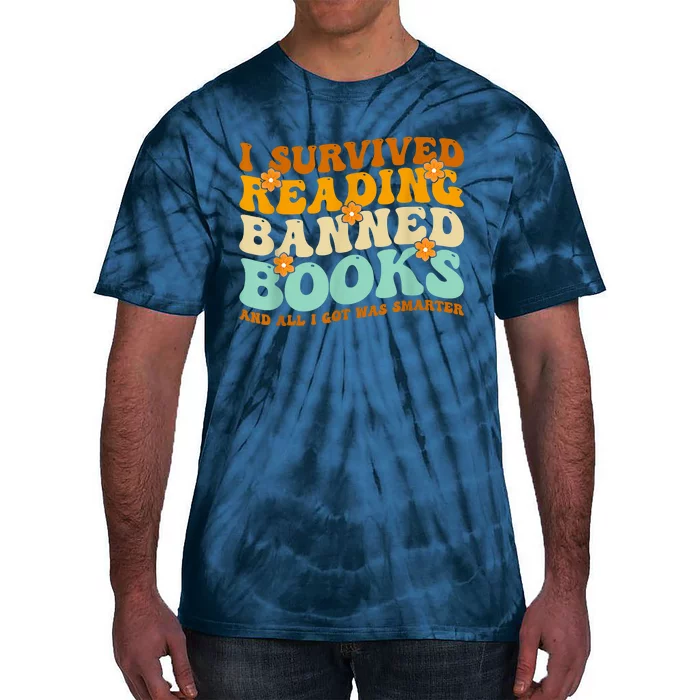 I Survived Reading Banned Books Book Lover Bookaholic Tie-Dye T-Shirt