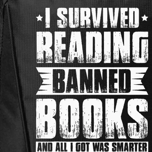 I Survived Reading Banned Books Book Lover Bookaholic City Backpack