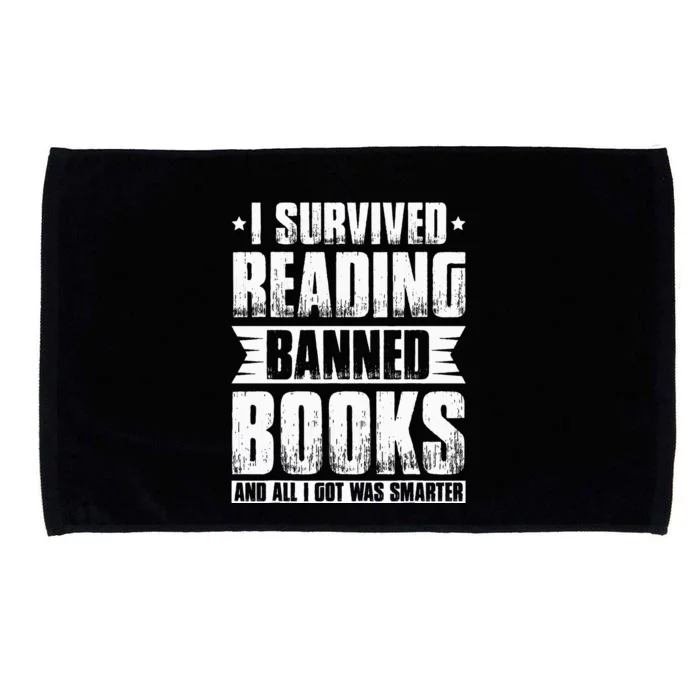 I Survived Reading Banned Books Book Lover Bookaholic Microfiber Hand Towel