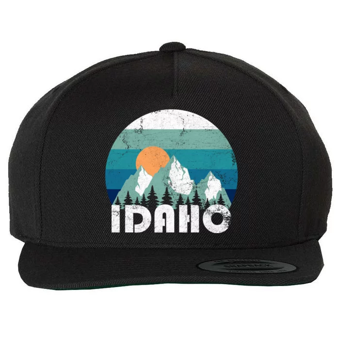 Idaho State Retro Vintage Cool Gift Wool Snapback Cap