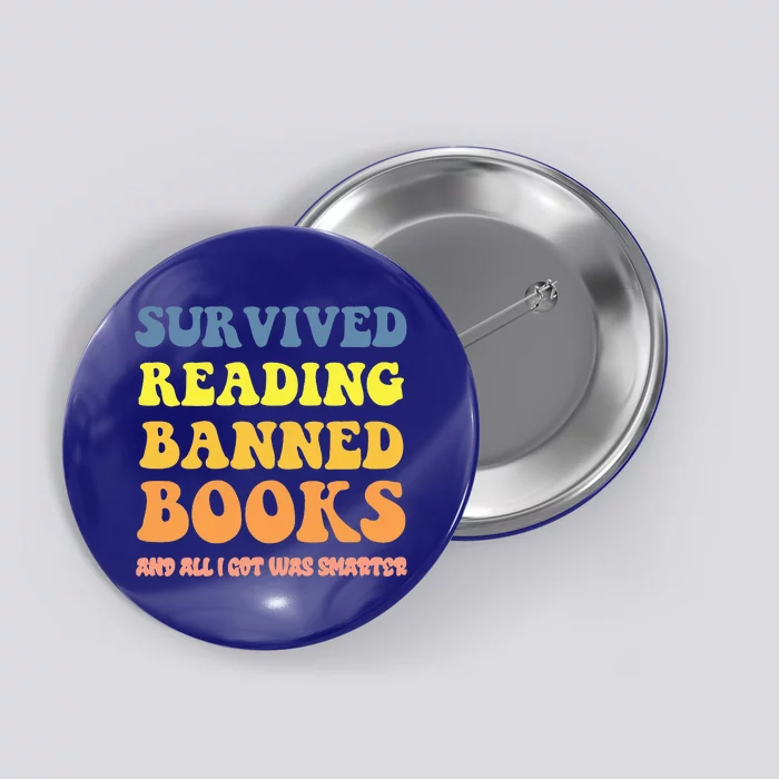 I Survived Reading Banned Books Reader Bookworm Button